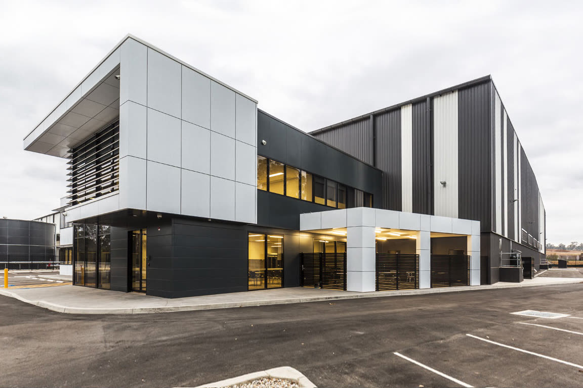 Exterior of the DHL industrial and office building in Erskine Park